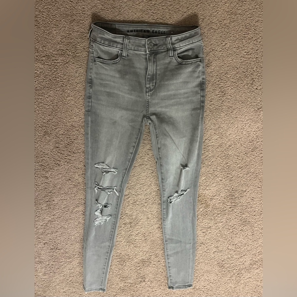 AE Next Level Stretch Gray hi-rise jegging